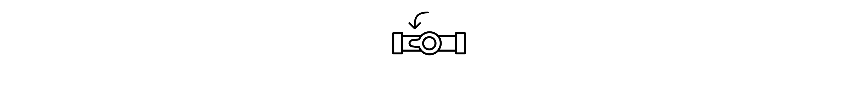 Gas valve with left arrow icon